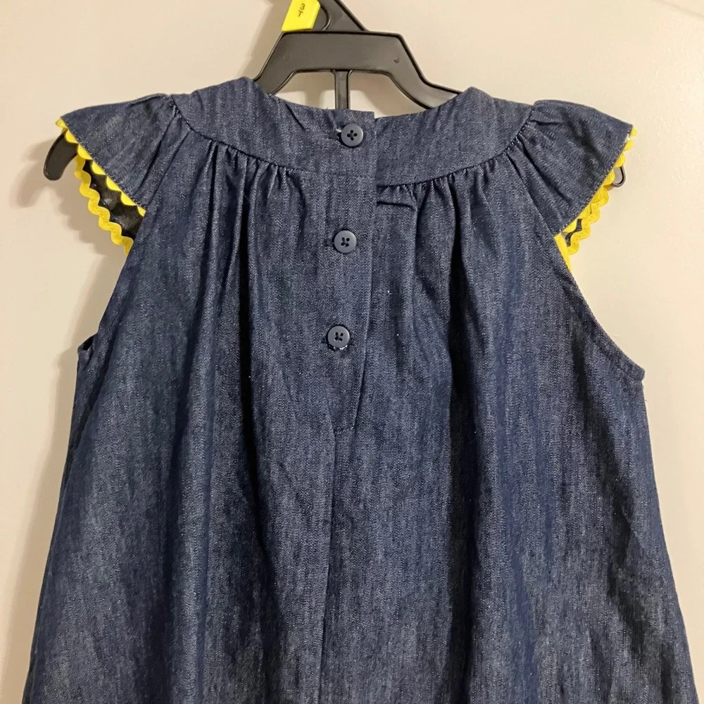 Good Lad Toddler Girls 4T Chambray Flower Applique Tunic and Leggings Set Yellow